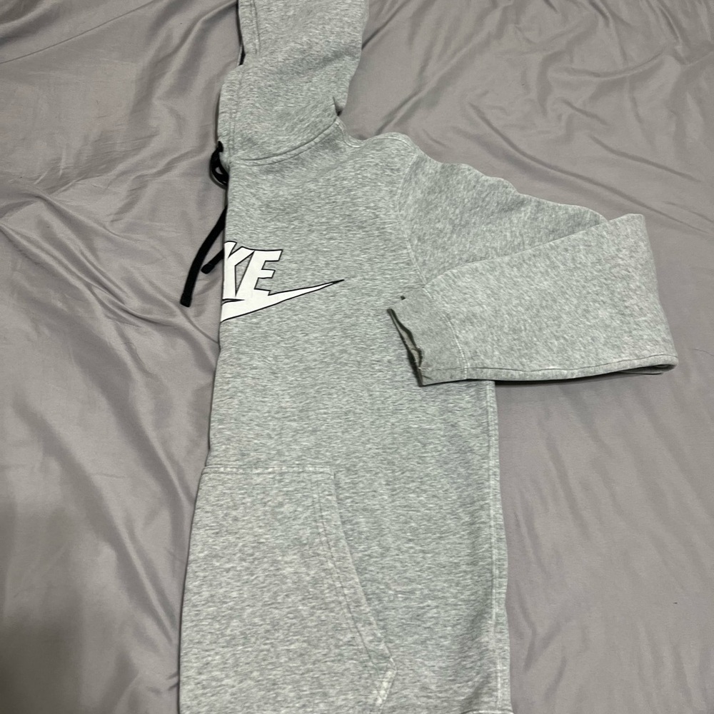Nike Heather Gray and Black Hoodie